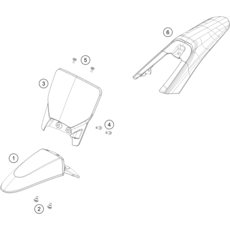 OEM KTM REAR FENDER - WHITE