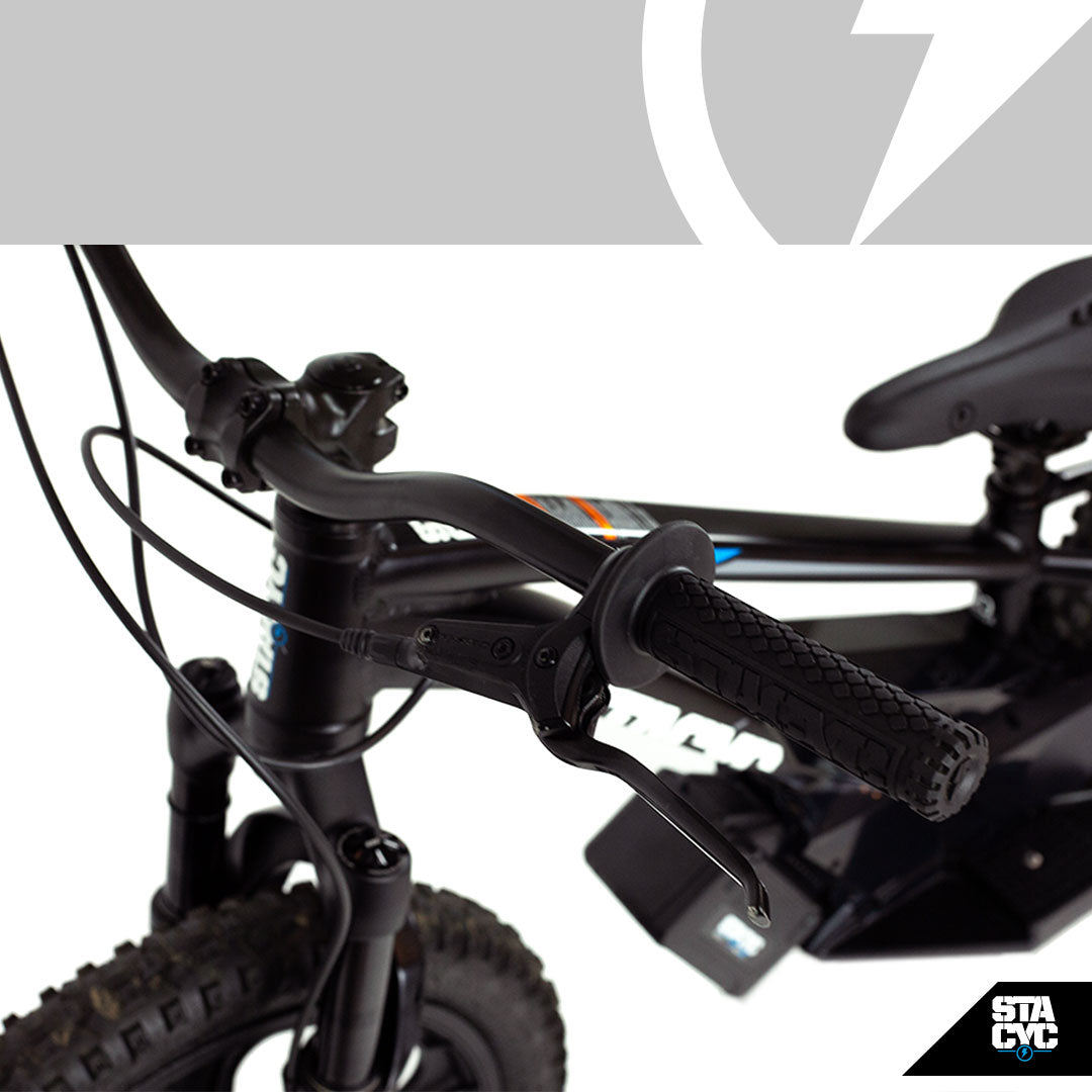 STACYC 20eDRIVE handlebar controls close-up