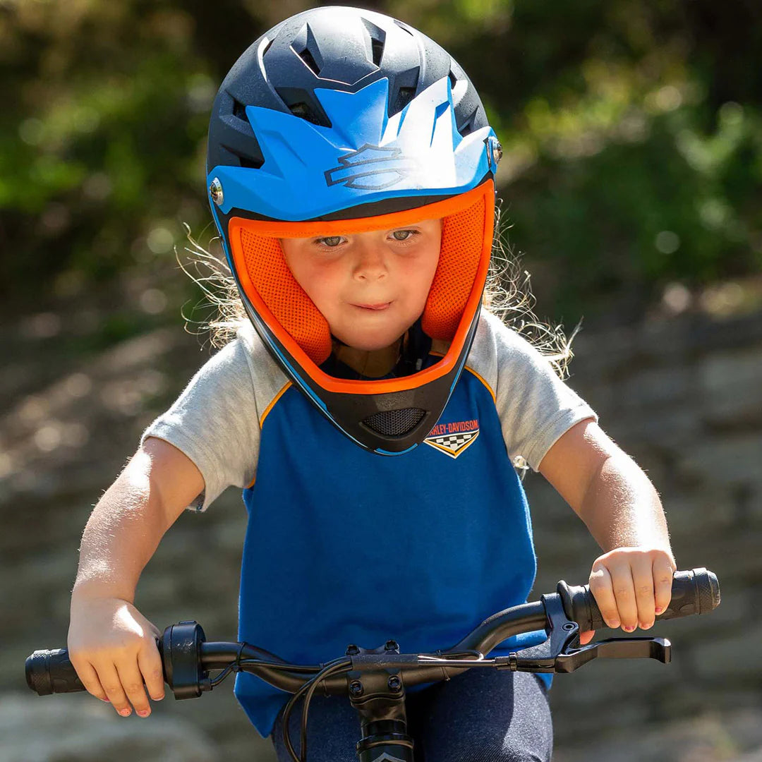 H-D SANCTION HELMET BY STACYC BLK/BLU