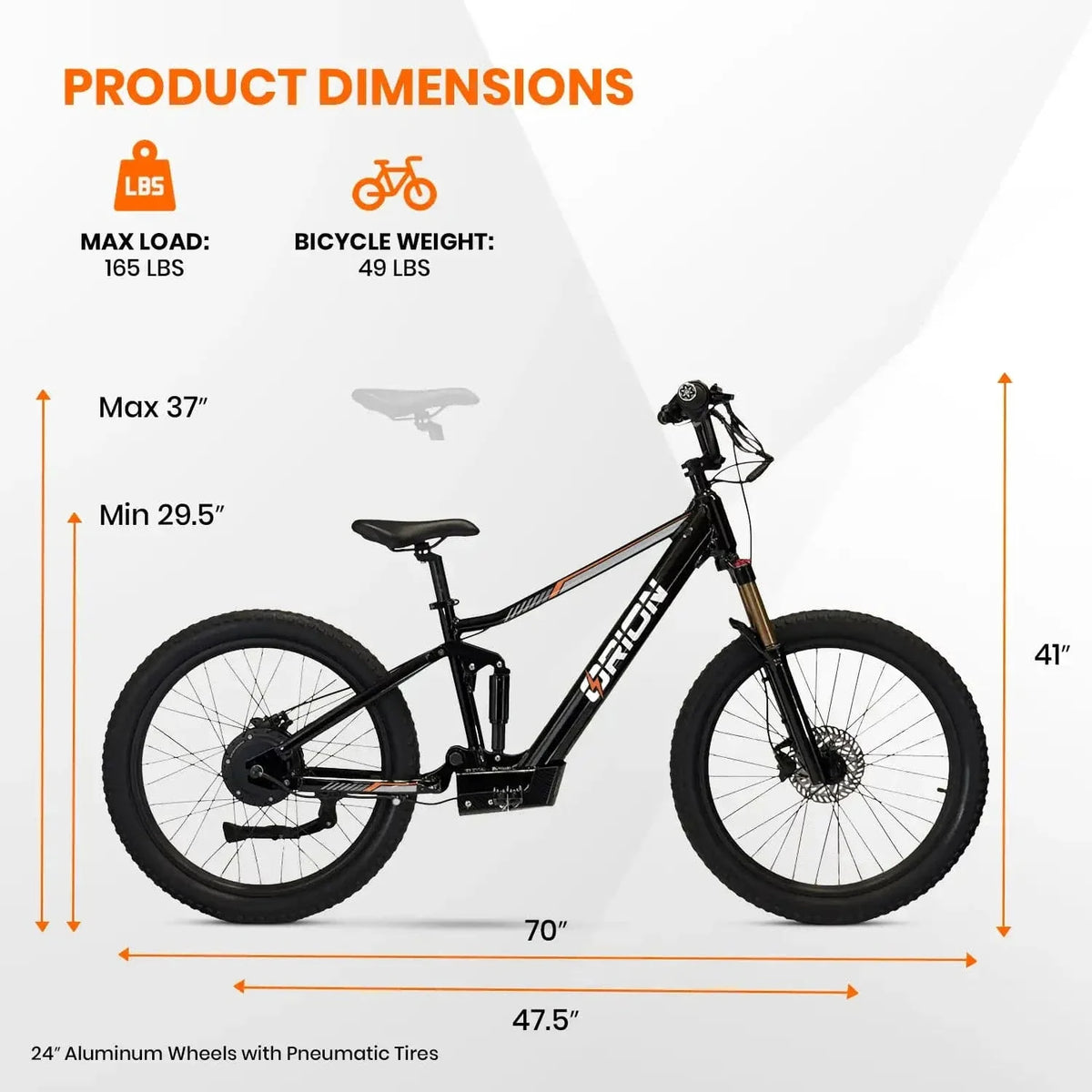 Orion e24X — supplier dimension guide