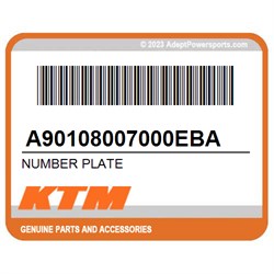 Oem Ktm Front Number Plate