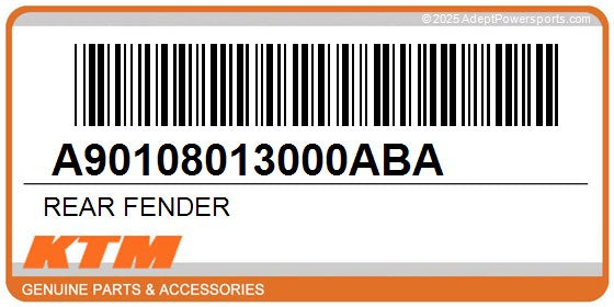 OEM KTM REAR FENDER - WHITE