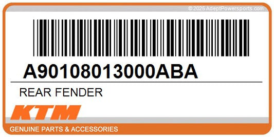 OEM KTM REAR FENDER - WHITE