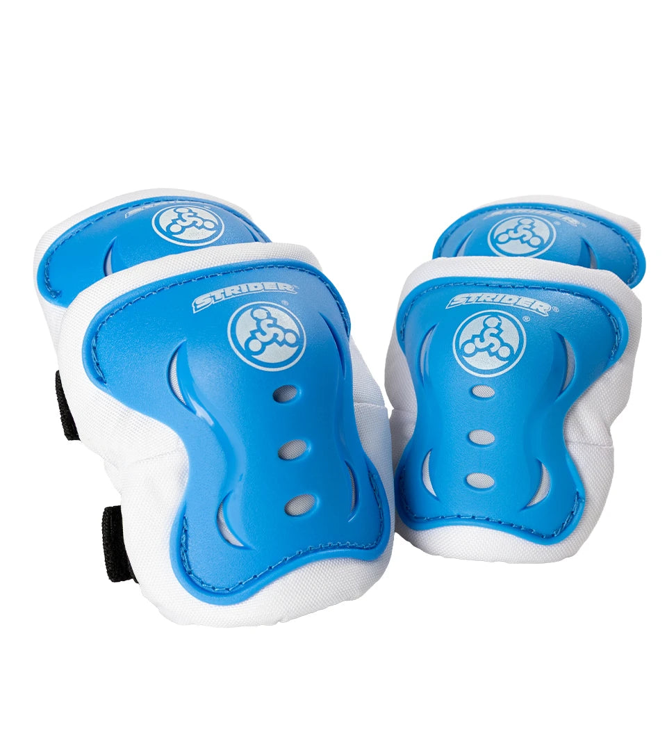 Blue Strider elbow and knee pads for toddlers