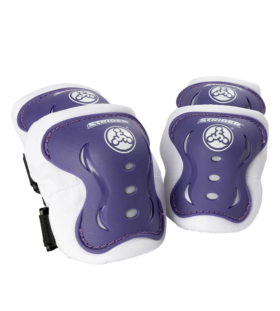 Purple Strider elbow and knee pads for toddlers