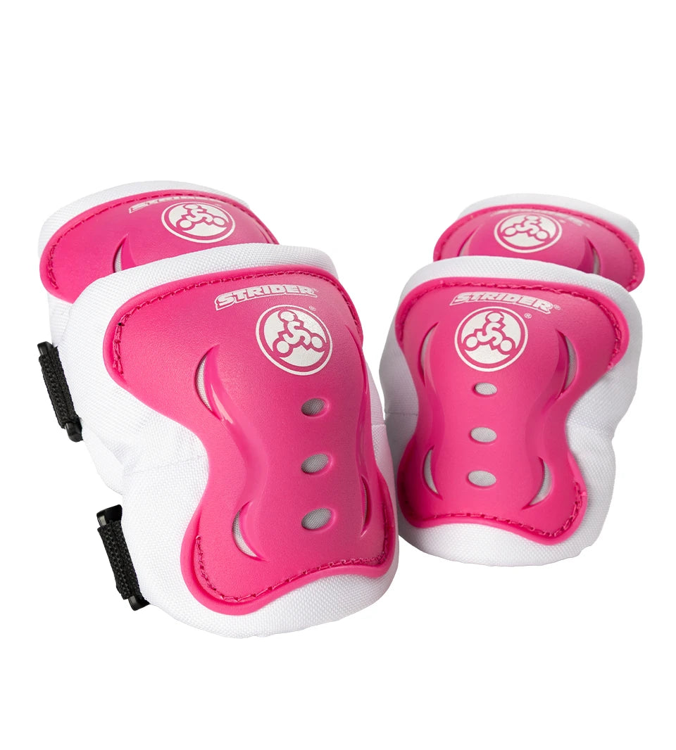 Pink Strider elbow and knee pads for toddlers