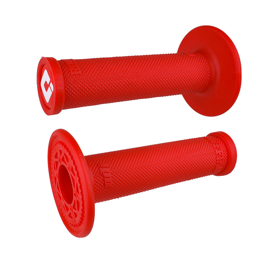 ODI Ruffian No-Waffle MX Slip-On Grips - Red