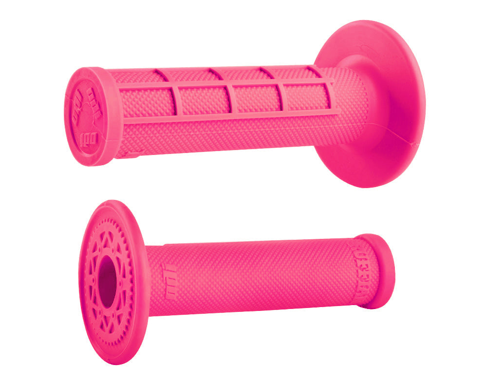 ODI Half-Waffle Single-Ply Slip-On MX Grips - Pink