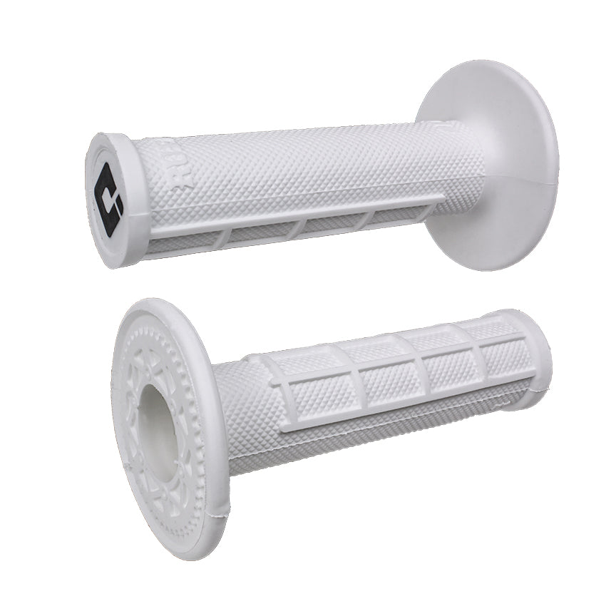 ODI Half-Waffle Single-Ply Slip-On MX Grips - White Pro-Soft