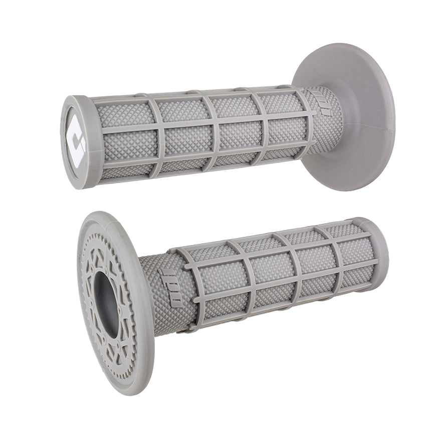 ODI Full-Waffle Motocross Slip-On Grips - Grey Soft