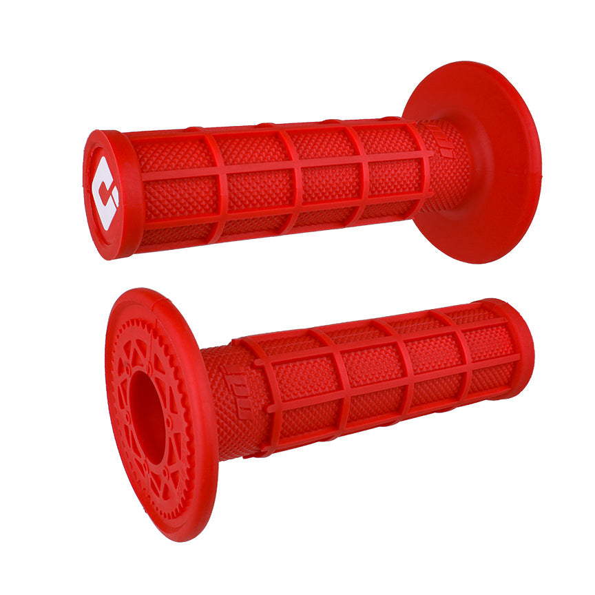 ODI Full-Waffle Motocross Slip-On Grips - Red