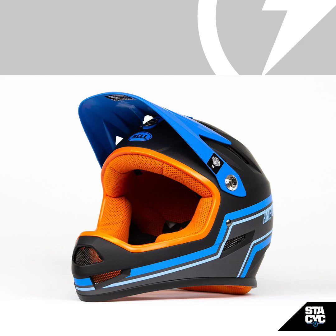 H-D SANCTION HELMET BY STACYC BLK/BLU | H&S Motorsports