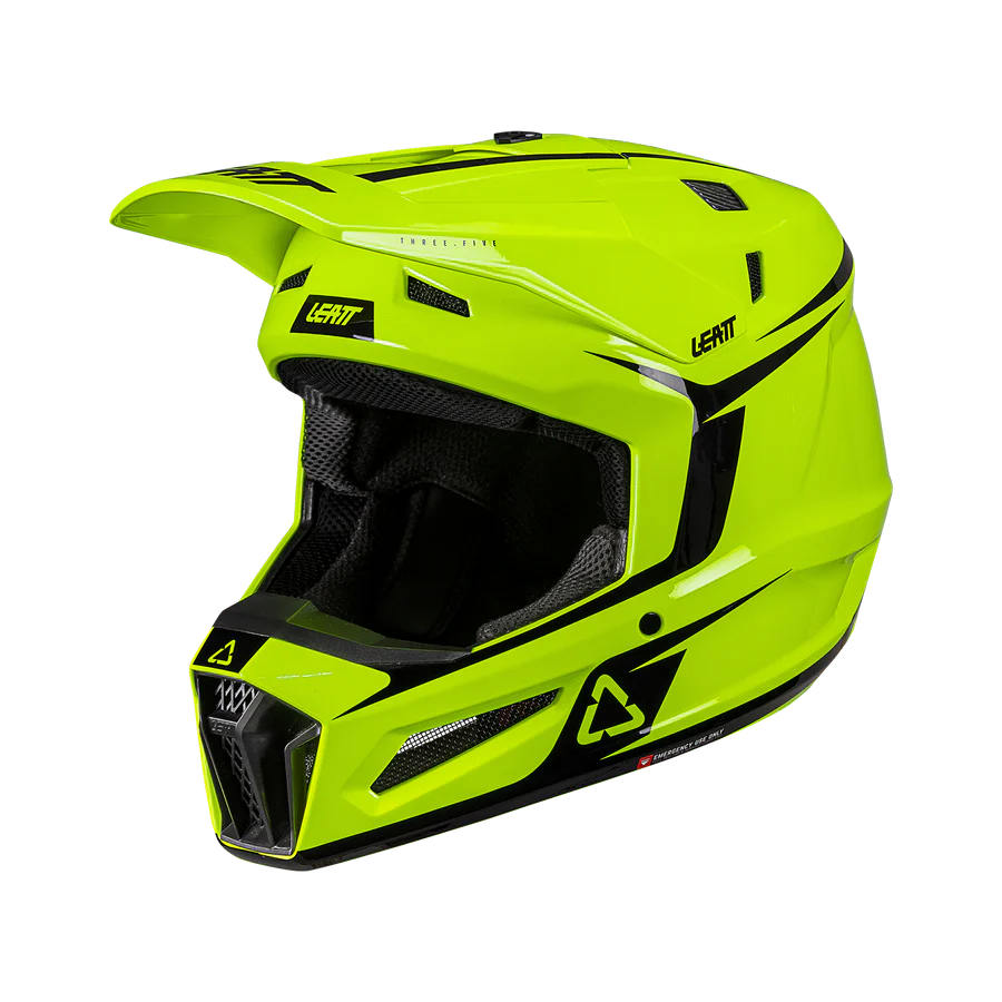 Helmet Moto 3.5 with 2.5s Goggle - Junior (Neon Yellow)