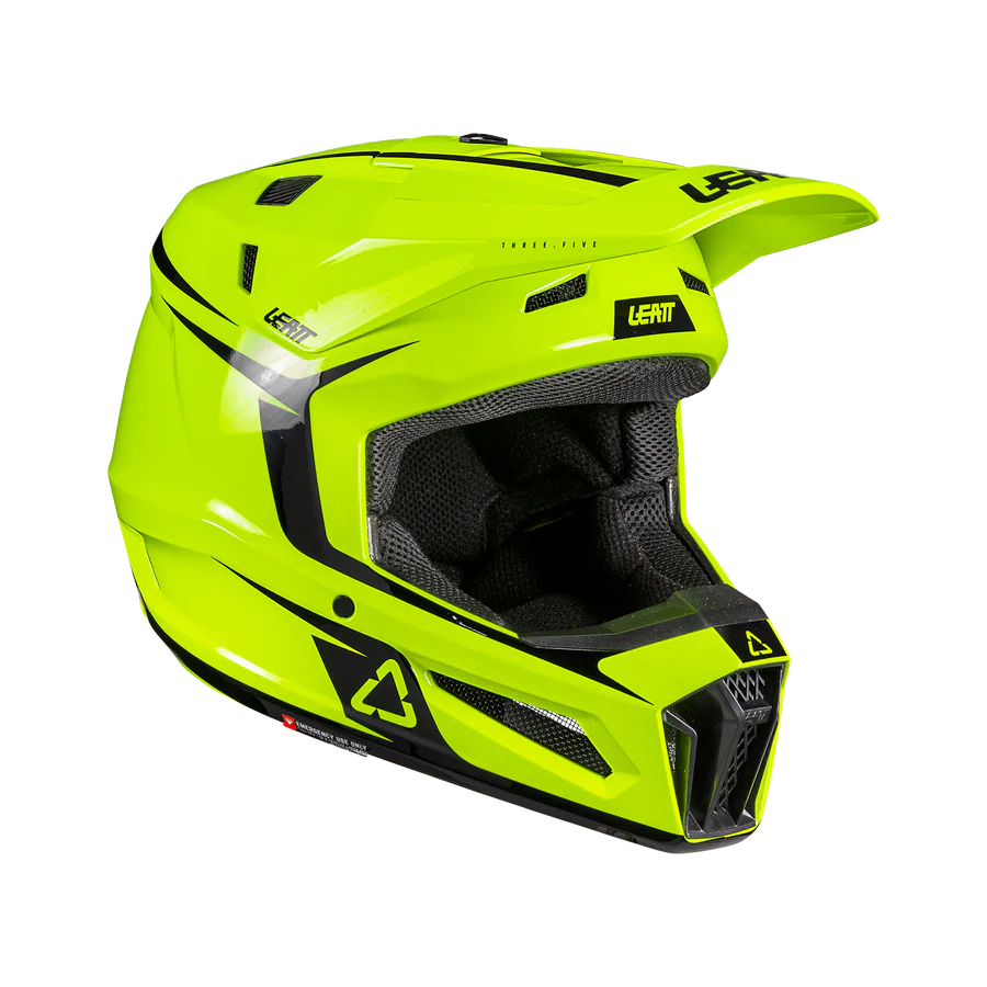 Helmet Moto 3.5 with 2.5s Goggle - Junior (Neon Yellow)