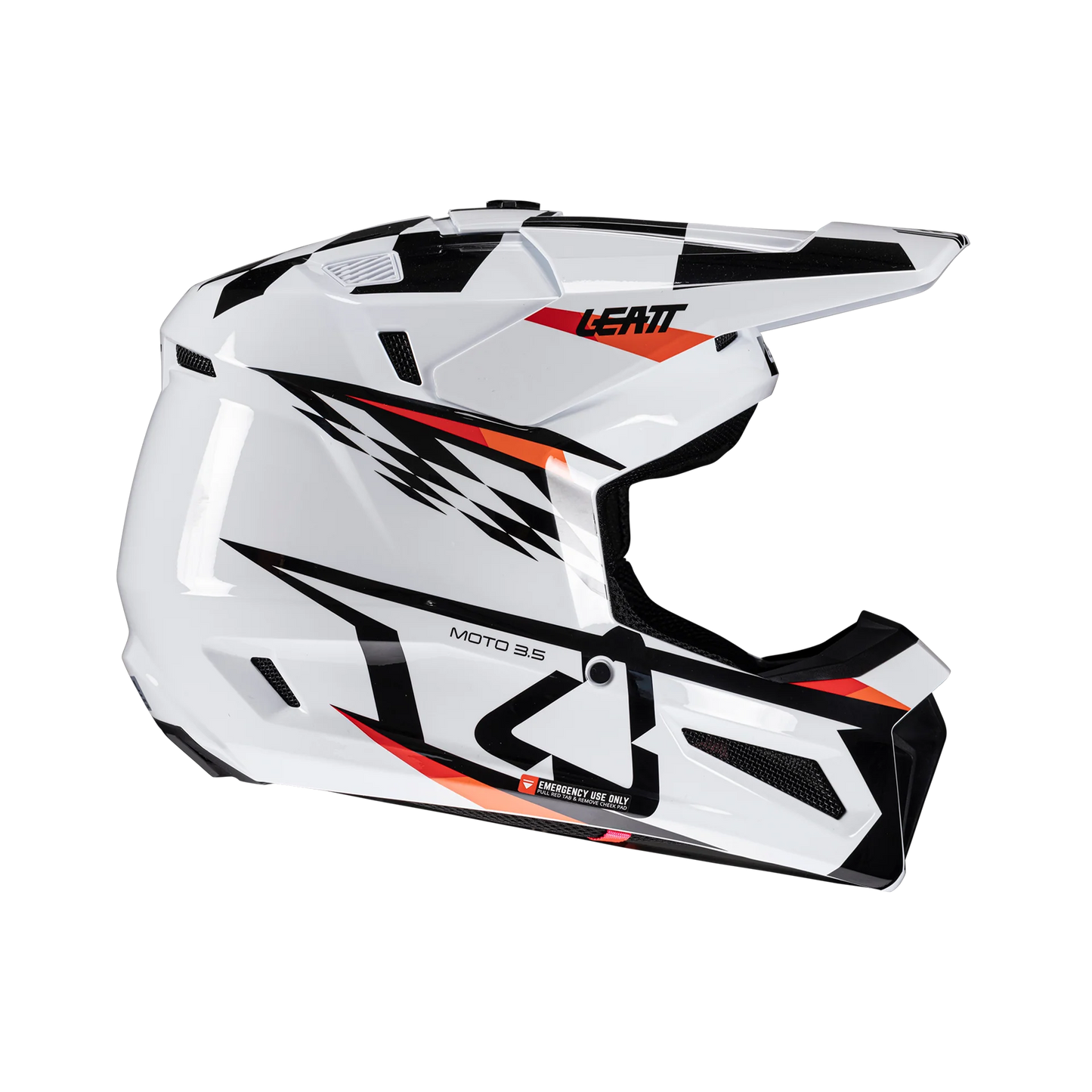 Helmet Moto 3.5 with 2.5s Goggle - Junior (White)