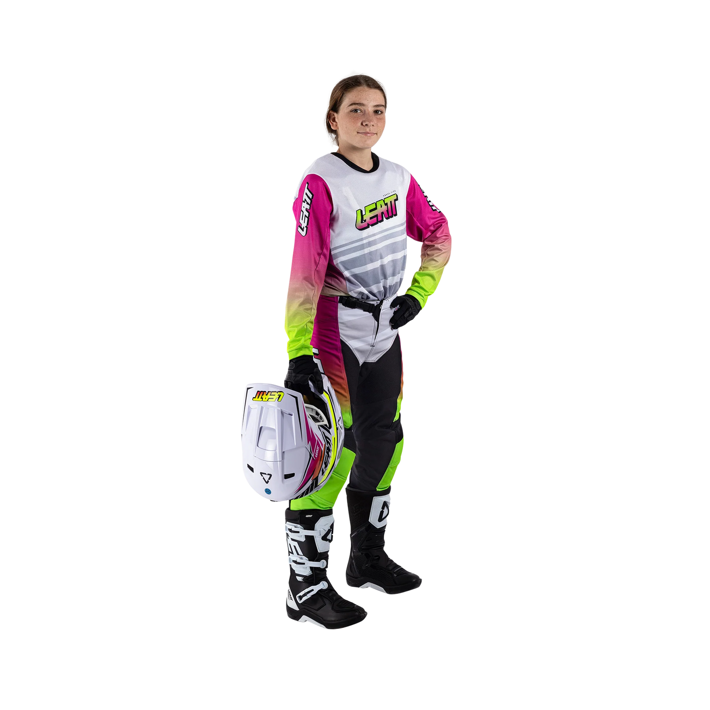Leatt Moto 3.5 Junior/Mini Ride Kit (Retro Pink)