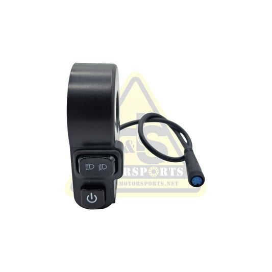 Macfox headlight switch with blue electrical connector