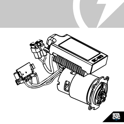 REPLACEMENT ESC AND MOTOR COMBO - 12/16EDRIVE Brushed