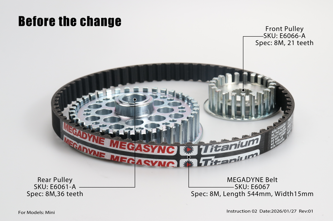 E Ride Pro - 15mm Drive Belt (Old Version) - MINI/MINI R