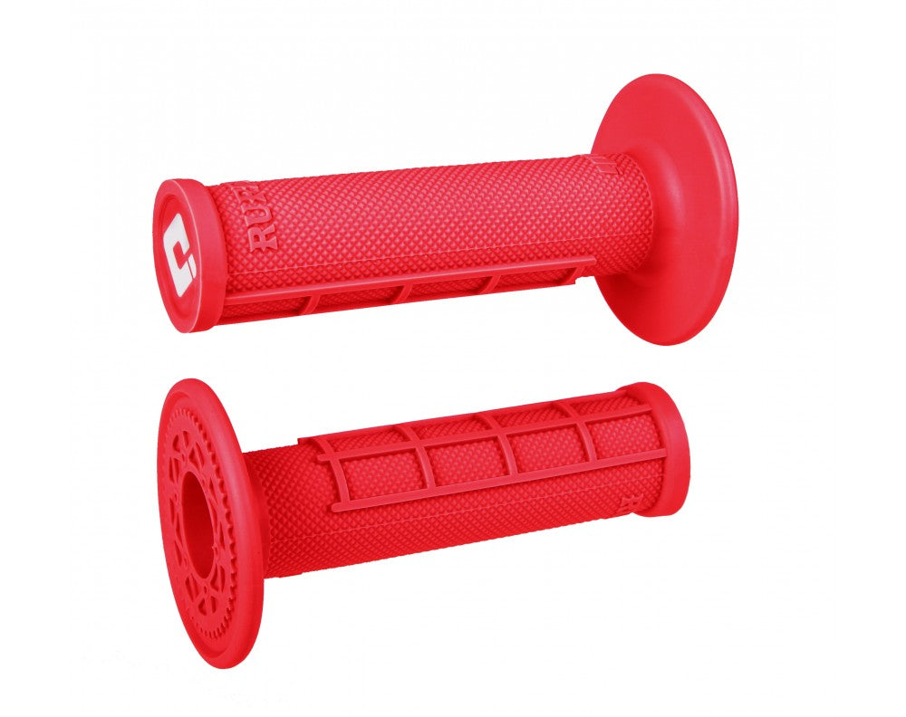 ODI Half-Waffle Single-Ply Slip-On MX Grips - Red