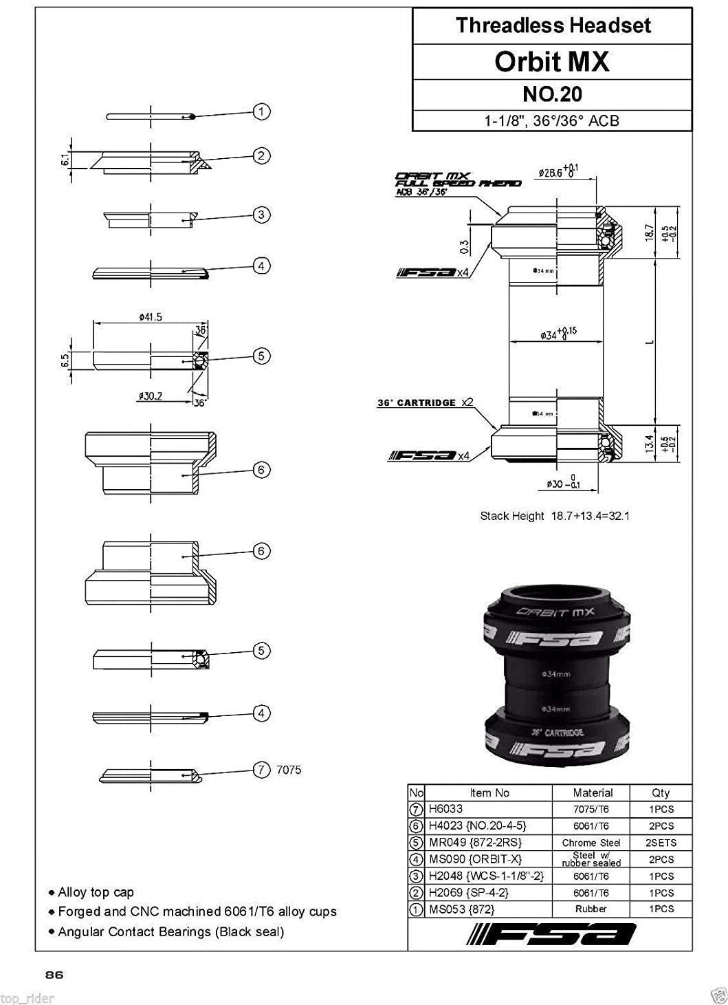 FSA  orbit Headset